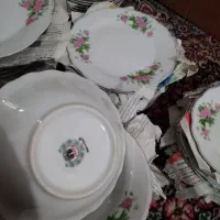 تعدادی ظرف گل سرخ