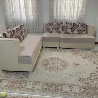 مبل ال همراه با پاف
