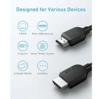 کابل HDMI انکر مدل A8742 طول 1.8 متر  اچ دی ام ای|صوتی و تصویری|تهران, چوب تراش|دیوار