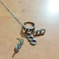 نیم ست نقره به علاوه یه انگشتر ست