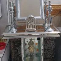 کنسول آینه و شمعدان و ساعت