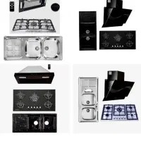 پک کامل گاز توکار هود سینک توکار برند سیکاس کد J15