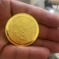 سکه یادبود تاجگذاری زیبا کلکسیونی|کلکسیون سکه، تمبر، اسکناس|یزد, |دیوار