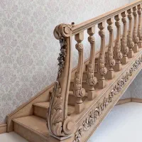 دنیای نرده چوبی کف پله تمام چوب ونرده وپله ترکیبی