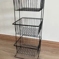 سبد سیب زمینی پیاز ۳ طبقه مشکی|ظروف نگهدارنده، پلاستیکی، یک‌بارمصرف|تهران, شهرک غرب|دیوار