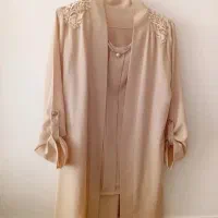 کیف وکفش ست لباس کرپ حریر پیراهن مجلسی