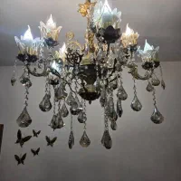 لوستر ۳ عدد ۱۰ شاخه برنجی