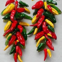 تولکی فلفل رنگی ترکیه ای و بامیه و لیست زیر