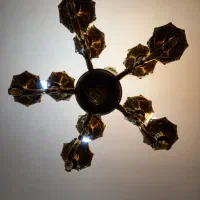 لوستر تمام برنز|لوستر و چراغ آویز|تبریز, |دیوار