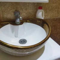 روشویی سفید طلایی