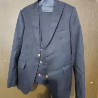 کت شلوار سرمه ای سایز ۴۴ پسرانه