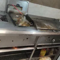 فر گریل تخت وسرخ کن وتک شعله گاز سرهم