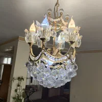 لوستر شیک6شعله پر نور طلایی