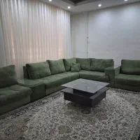 مبلمان ۹ نفره راحتی سبز رنگ|مبلمان خانگی و میز عسلی|اهواز, فاز ۱ پادادشهر|دیوار