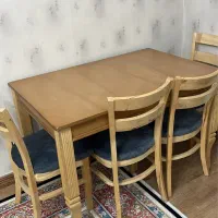 میز نهارخوری ۴ نفره رنگ چوب|میز و صندلی غذاخوری|تهران, بهارستان|دیوار