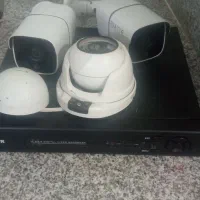 دوربین مداربسته با 3 چشمه همراه با کابل