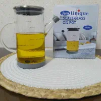 ظرف روغن ریز پیرکس با درب استیل یونیک