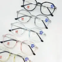 عینک بدون فرم متالیک صورتی نو دارای جعبه