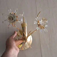 لوسترکرستال برنزی  تک شاخه دیواری