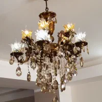 ۲ عدد لوستر ۵ شاخه دوبل در حد نو