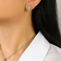 نیم ست نقره دو رنگ