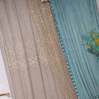 پرده شیک مناسب جهیزیه همراه با کتیبه|پرده، رانر، رومیزی|تهران, یاخجی آباد|دیوار