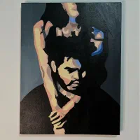 طراحی سیاه قلم نقاشی روی بوم نقاشی روی پارچه|تابلو، نقاشی، عکس|مشهد, چهارچشمه|دیوار