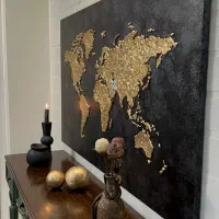 تابلوی جهان برجسته با ایران برجسته‌ی مجزا|تابلو، نقاشی، عکس|تهران, شهرک غرب|دیوار