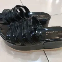 دمپایی ورنی و طبی لژ دار سایز ۳۷ نو