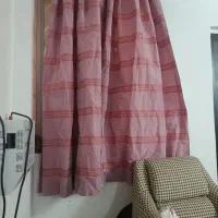 پرده صورتی ضخیم جفت