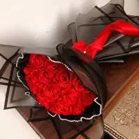 دسته گل روبانی
