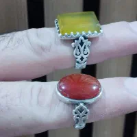 یک جفت انگشتر نقره دست ساز