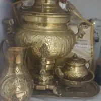 سماور برنجی با سرویس