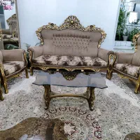 مبل ۹ نفره چوب گردو کیفیت درجه یک درحدنونو|مبلمان خانگی و میز عسلی|اصفهان, قائمیه|دیوار