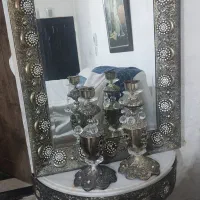 آیینه وشمعدان برنز