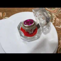 دو عدد انگشتر درجه یک یاقوت و توپاز