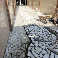 لاشه چینی کف سازی سنگ فرش موزاییک کاری|خدمات پیشه و مهارت|رشت, صفاری|دیوار