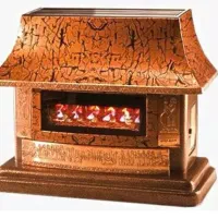 بخاری طرح شومینه رنگ مسی