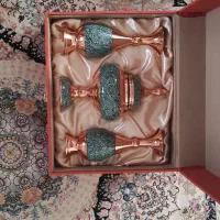 پک ظروف مسی فیروزه کوبی شده برند آقاجانی|صنایع دستی و سایر لوازم تزئینی|گنبد کاووس, |دیوار