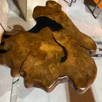 جلومبلی چوب گردو رزین کاری دفرمه