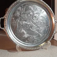 سینی مس قلمکار قدیم ۲مدل قندان و سینی برنجی|کلکسیون اشیاء عتیقه|فردیس, فرامرزیه|دیوار