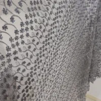 پارچه ی گیپور نقره ای