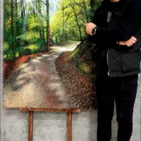 تابلو نقاشی چهره و منظره