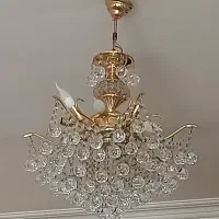 لوستر۶شاخه اب طلا سلطنتی|لوستر و چراغ آویز|همدان, |دیوار