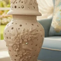 جینجرجار گل برجسته مشبک و نفیس با تخفیف ۵۰ درصدی