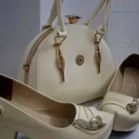 کیف و کفش مجلسی کرِمی رنگ