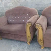 مبل هفت نفره رنگ قهوه ای مخمل|مبلمان خانگی و میز عسلی|کلاچای, |دیوار