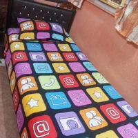 تخت یکنفره چرم شیک درحد نو|تخت و سرویس خواب|اهواز, سپیدار|دیوار