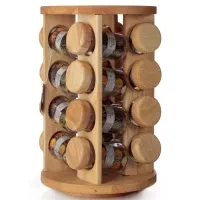 جا ادویه چوبی 16 عددی گردان