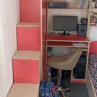 تخت دوطبقه نوجوان دخترانه|تخت و سرویس خواب|ری, تقی آباد|دیوار